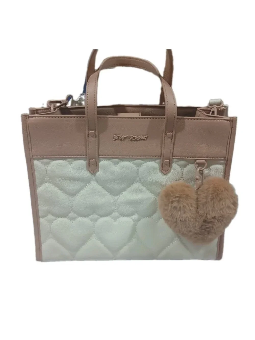 Betsey Johnson Rock With Me XO Becca Quilted Heart Purse Shoulder Bag